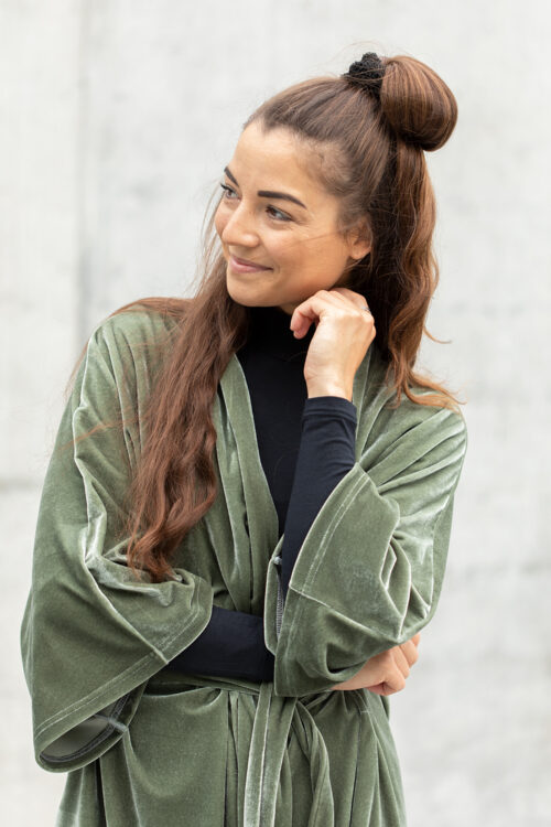 Sametkimono milky green - Image 2