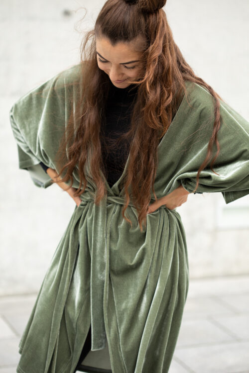 Sametkimono milky green - Image 4